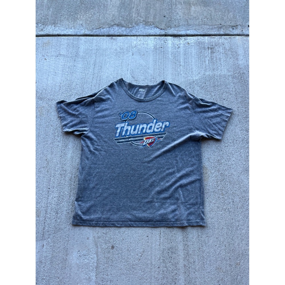 NBA Oklahoma City Thunder 08 Inaugural Season T-Shirt Mens 2XL Grey Tri-Blend